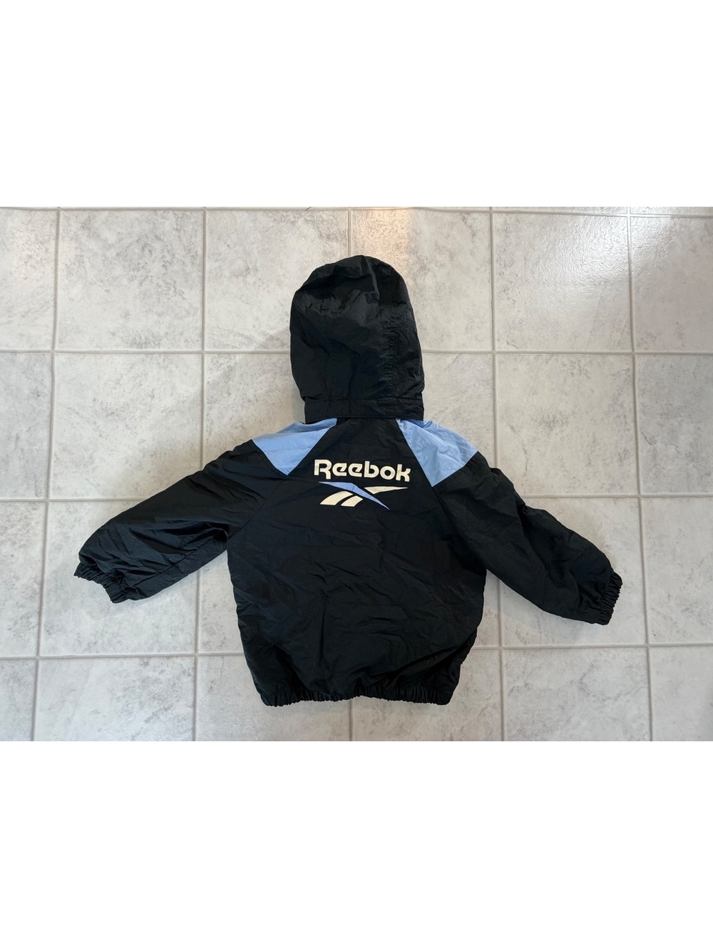 Reebok x H&M Kids Black Hooded Windbreaker Jacket Size 3T